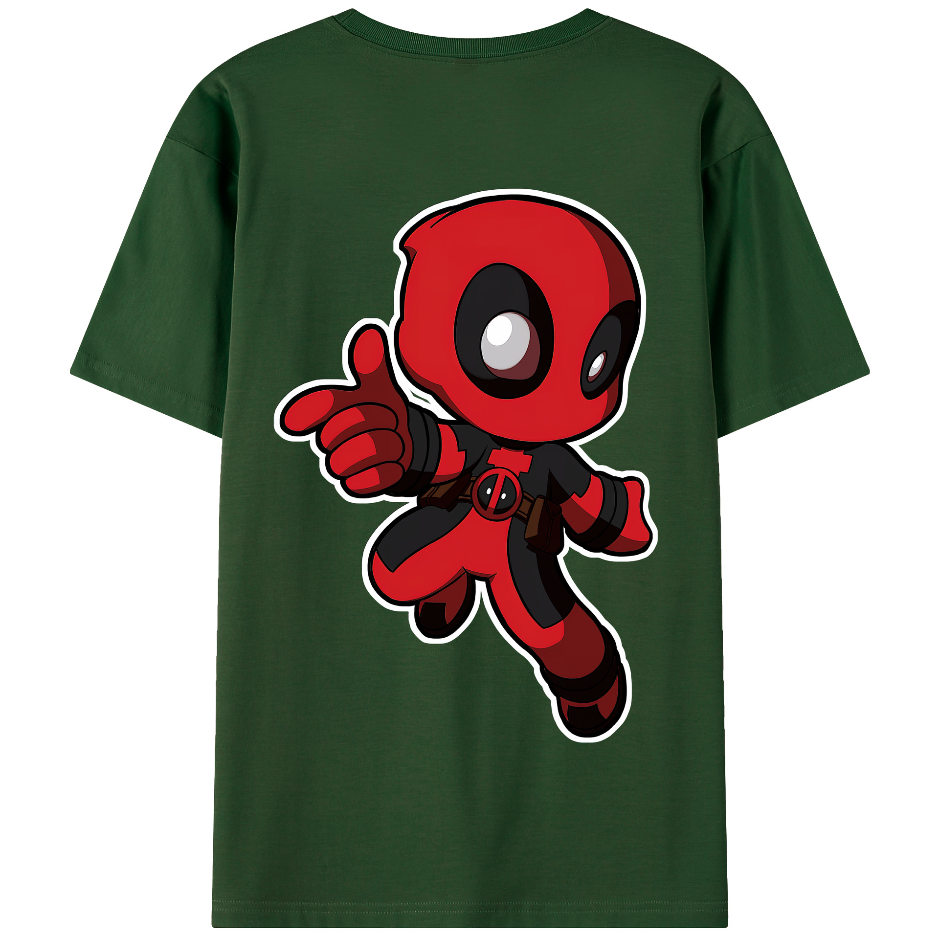 （画像用） Deadpool デッドプール 綿100％半袖Tシャツ（背面プリント）